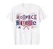 Hospice Nurse Coquette Retro 4th of July US Flag Fireworks T-Shirt