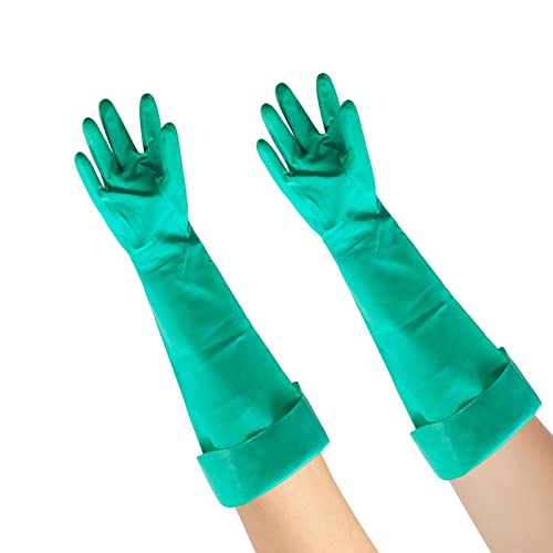 Evita salpicaduras con los guantes nitrilo resistentes largos de 45cm 7