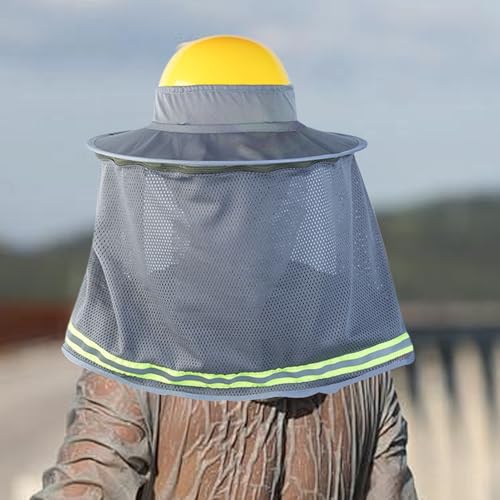 Protector de cuello con borde completo: accesorio transpirable para cascos de construcción 3