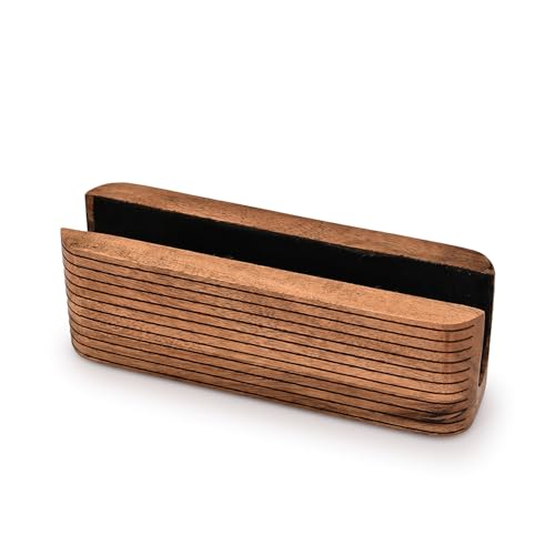 Kimona Laptop Stands Acacia Wood Vertical Laptop Holder for Desk Suitable for laptops of various thicknesses and sizes (20.32cm x 5.84cm x 6.35cm)