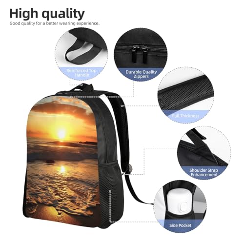 Sunset Ocean Beach Travel Backpack for Men & Women 15.6 inch Laptop Backpack Waterproof Work Back Pack2