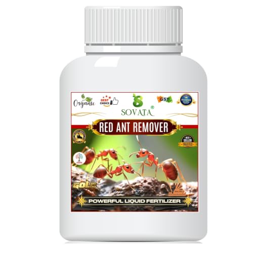Image of Red Ant Remover, Essential Organic Powerful Liquid Insecticide for Removing all types of red ants and insects from Plants and soil. (100 ml)