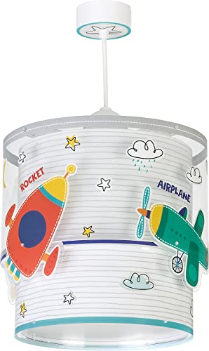 Dalber Lustre Chambre Lampe Suspension Enfant Baby Travel Voitures Avions, 61682, E27