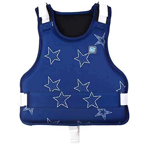 Splash About Size Adjustable Older Kids Swim Vest (Navy Stars, 6-10 Years)