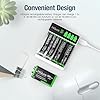 HiQuick LCD 4-slot Battery Charger for AA & AAA Rechargeable Batteries, Type C and Micro USB Input, Fast Charging Function, Intelligent Battery Detection Technology #1