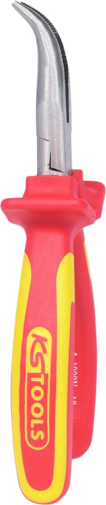 KS Tools Ergo Vde 165mm Bent Nose Plier, Transparent - Image 2