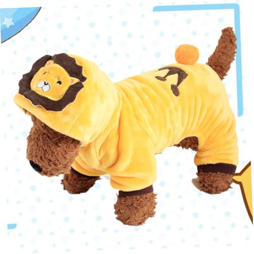 Disfraz León para Perros XS de Coral Fleece miniatura 7
