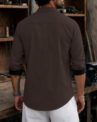 Image of Noble Monk Men's Full Sleeve Shirt | Casual Shirt for Men | Stylish Cotton Blend | Comfortable Everyday Wear | Button Down Clothing | Travel & Outdoor Apparel