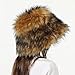 yamerbo Women Fuzzy Bucket Hat Winter Fluffy Furry Plush Faux Fur Hats Warm Plush Brown Bucket Hat