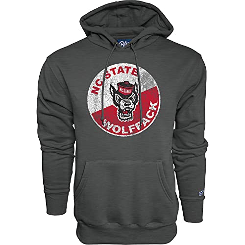 Blue 84 Men's North Carolina State Wolfpack Hoodie Vintage Cap Dark Heather, Dark Grey, X-Large