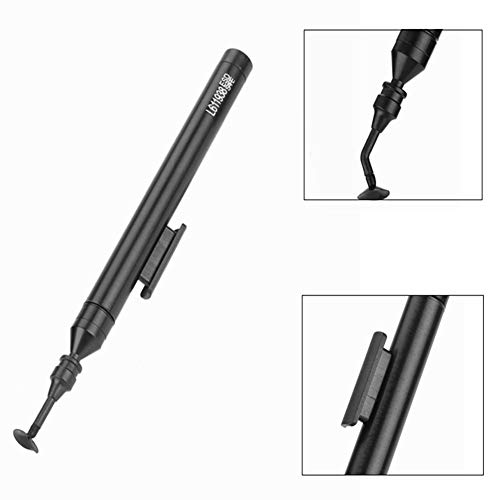 Penna aspirante, penna aspirante sottovuoto, kit penna aspirante sotto vuoto per IC, SMD e altre parti, 2 punte di aspirazione e 6 ventose
