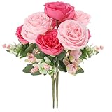 CFifHtOL Künstliche Rosen Blumen, 2 Bündel Kunstblumen für Hochzeit Partei,Tischaufsätze Blumenarrangement Heim Küche Dekor