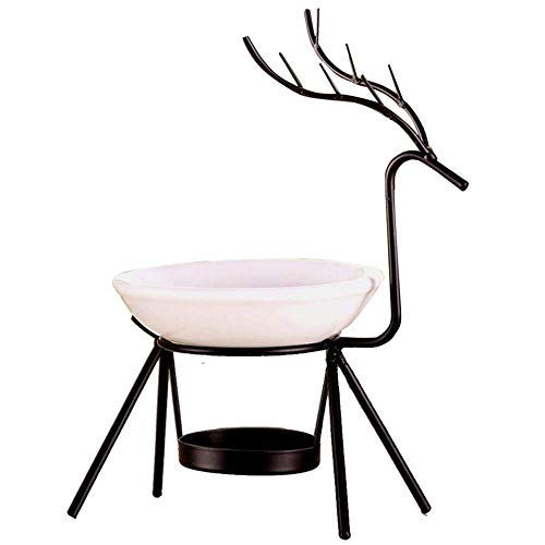 GDRAVEN Aromabrenner Duftlampe, Fawn Iron Aromatherapie Ofen Hochzeit Kerzenhalter, Teelicht Kerzenhalter Duftet mit Ölwärmer, Hochzeit Urlaub Veranstaltungen Party Dekorationen (Schwarz)