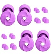Aopigavi Ear Plugs for Sleeping, 2 Pairs Earplugs for Noise Reduction 25-33dB with 16 Ear Tips, S...