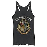 Harry Potter Half-Blood Prince Vintage Logo Women's Fast Fashion Racerback Tank Top, Black Heather, X-Large