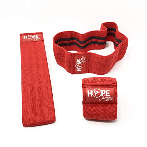 Hope Fitness Gear Booty Band - Thick Fabric Resistance Band (Medium, Red) #TOP1
