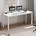 Need 63 Inch Large Computer Desk - Modern Simple Style Home Office Gaming Desk, Basic Writing Table for Study Student, White Metal Frame, White