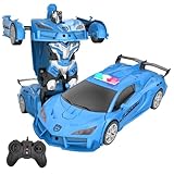 AOOOWER Fernbedienung Roboter Auto Spielzeug Transformation Drift Funktion Elektrische Fernbedienung Fahrzeug Für Jungen Mädchen Wiederaufladbare LED Leuchten Spielzeug