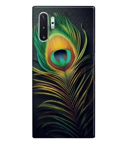 Image of Peacock Feather Mor Pankh Printed Hard Back Case Cover Compatible for Samsung Galaxy Note 10 Plus /Samsung Galaxy Note 10 Pro (Multicolor) - D1671