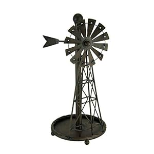 Rustic Distressed Metal Art Windmill Paper Towel Holder Kitchen Table Decor Rustic Distressed Metal Art Windmill Paper Towel Holder Kitchen Table Decor