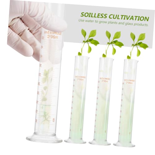 Probeta de 500ml con base estable y escala graduada precisa en vidrio de borosilicato 6