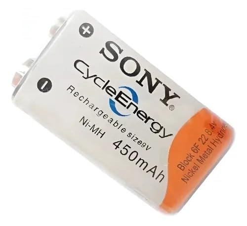 Image of Sony for 450mAh 9V Quick Rechargeable Ni-MH Cycle Energy Japan Technology Battery Upgraded Version (Pack of 1)