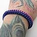 Handmade bi pride chainmaille bracelet, stretchy box chain jewelry