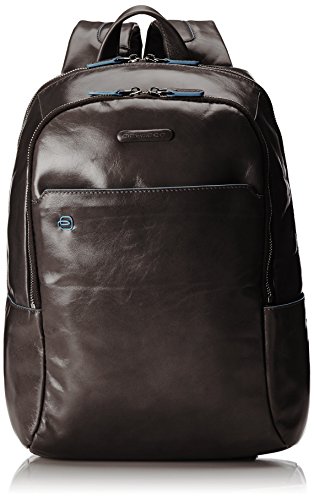 Piquadro Blue Square: Mochila de piel  39 cm   color marrón oscuro