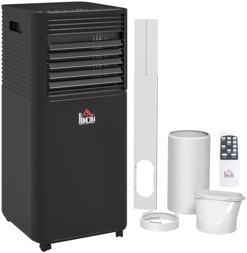 HOMCOM Climatiseur mobile 7000 BTU 2,1KW climatiseur portable 4 e...