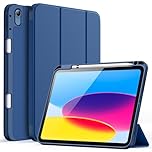 JETech Case for iPad (A16) 11th/10th Generation (2025/2022) with Pencil Holder, Slim Tablet Cover with Soft TPU Back, Auto Wake/Sleep (Navy)
