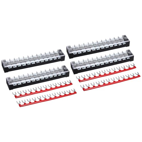 Bornier à vis 12 positions 600V 25A avec 4 bandes de barrière sourcing map