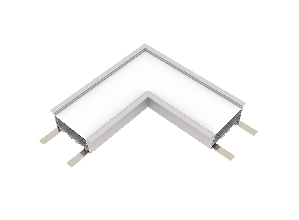 Evite sombras en esquinas con la conexión en L para panel LED empotrado 8W