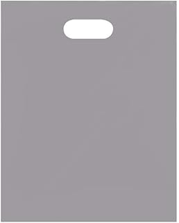Medium Low Density Gray Merchandise Bags - 12â€W x 15â€H - Case of 1000