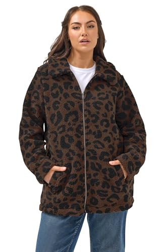 Yours Curve Leopard Print Heavyweight Fleece - Women's - Plus Size Curve