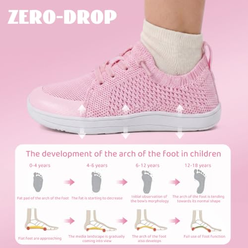 Image of WateLves Toddler Little Kids Wide Barefoot Shoes Boys Girls Minimalist Sneakers Lightweight Breathable Walking Shoes | Naturally Splay | Flexible Fit