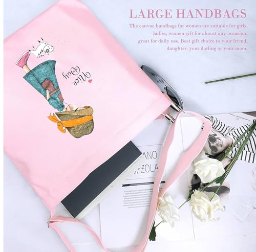 Image of Lify Women's Retro Large Size Canvas Shoulder Bag Hobo Crossbody Handbag Casual Tote - 1 Piece