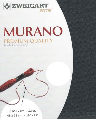 Wizardi Edinburgh Vintage 36 Count Vintage Gray. Needlework Canvas, Cross-Stitch Fabric, Embroidery Cloth, Needlepoint Canvas. 3217/7729 Precut Zweigart