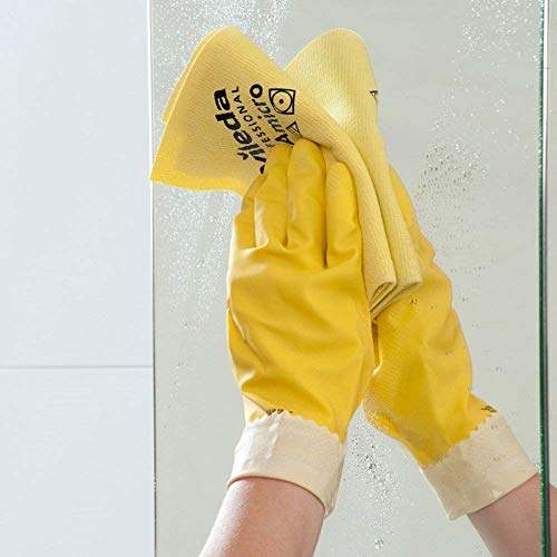 Vileda Professional PVA Microfiber Cloth All Purpose Cleaning Shammy Shiny Streak Free Results Synthetic Chamois Towel Ideal for Hard Surfaces Smooth & Absorbent Materials 5 Pack (Yellow)