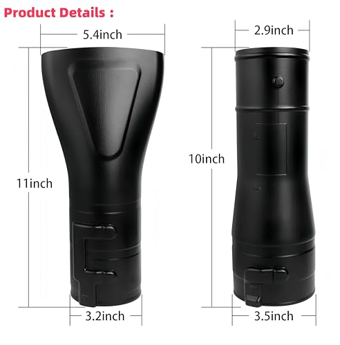 Viefow 191B21-6 191L13-5 Adapter Pipe & 197889-6 Flat End Nozzle Attachment Kit Replacement Parts Ma-Kita Blower XBU02Z- Ma-Kita X2 36V Hand Held Blower & XBU03-18V Brushless Cordless Blower - Thumbnail 5