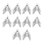 QANYEGN 10Pcs Aluminium Angle Corner, 45 Degree Connector, Industrial Profile Corner Seat Angle Aluminum Connector (4040-45 Degrees)