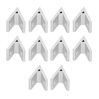 QANYEGN 10Pcs Aluminium Angle Corner, 45 Degree Connector, Industrial Profile Corner Seat Angle Aluminum Connector (4040-45 Degrees)