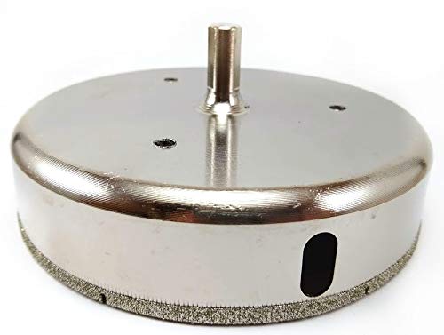 Drilax Diamond Coated Hole Saw 4-7/8 inch Drilling Tool Kitchen Bathroom Shower Drain Ceramic Porcelain Tiles Glass Marble Granite Quartz Holesaw