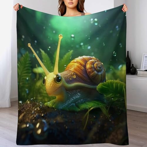 Jeté flannel couverture escargots durable chaud et très doux - 2