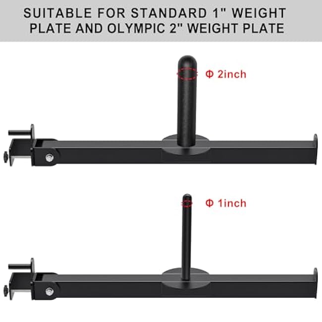 Belt Squat Attachment for 2 x 2 or 3 x 3 Power Rack with 5/8 or 1 Holes, Landmine Belt Squat Machine, Compatible with 1 & 2 Weight Plates, Home Gym Squat Rack Accessories