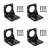 4Pcs Nema 23 Stepper Motor Mounting Bracket Holder with Screws 57mm L Type Fixed Seat for Stepper Motor Mounts CNC Router Milling Engraving Machine Accessories