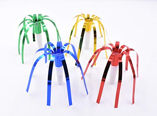 Noise Maker,Metallic Fringed Blowouts Whistles,Party Blowers Whistles,for Birthday Party Favors, New Years Party - Thumbnail 2