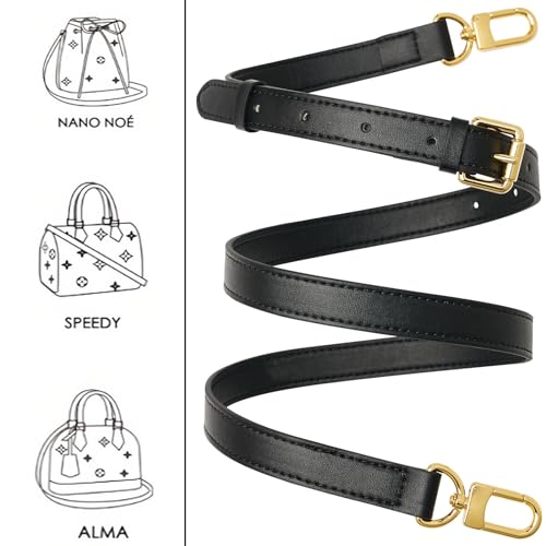 Image of Genuine Vachetta Leather Crossbody Strap Genuine Leather Adjustable Replacement Strap for Shoulder Bag Handbag Purse