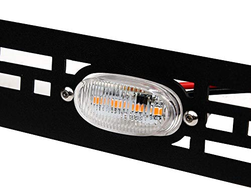 Image of Armordillo USA 7180161 Hood Grille Insert with Clear Lights Fits 2014-2020 Toyota Tundra