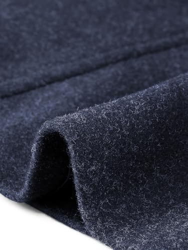 Image of Allegra K Pea Coats for Women Long Winter Stand Collar Belted Single Breasted Trench Coat 2025