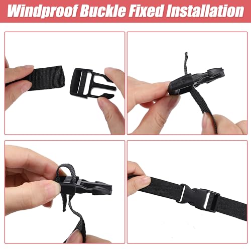 X AUTOHAUX 2 in 1 Motorcycle Cover Waterproof Protector for Harley Dyna Softail Fatboy FLFBS Heritage Classic FLHCS StreetBob Low Rider S Nightster Cruisers Models Black Red XL by X AUTOHAUX - Used condition - Image 5